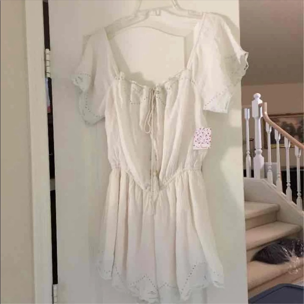 Free People White Romance Romper, XS ❤️ - Picture 8 of 8